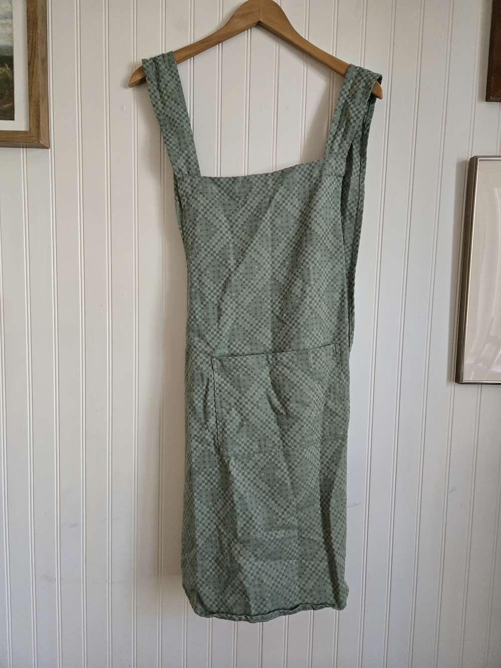 Le Jaquard Francais French Pullover Criss Cross Apron Sage Green